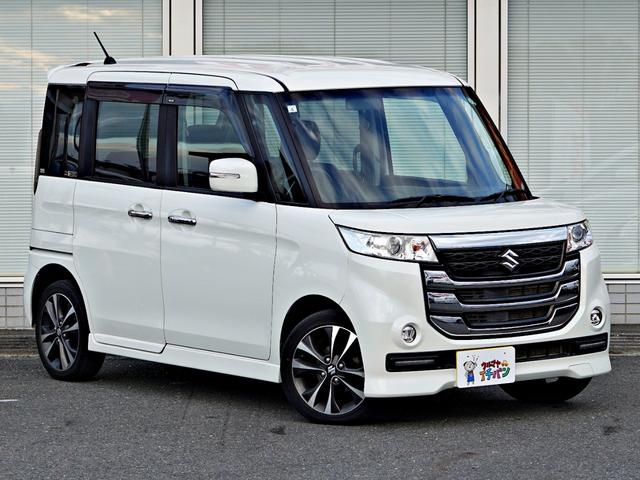 スペーシアカスタムZ ターボ AW 両側スライド片側電動ドア 前席シートヒーター インテリキー Iストップ ワンオーナー車 フルオートエアコン ナビTV オートクルーズ 禁煙 キーレスキー DVDパワーウインドウベンチシート4WD(12枚目)