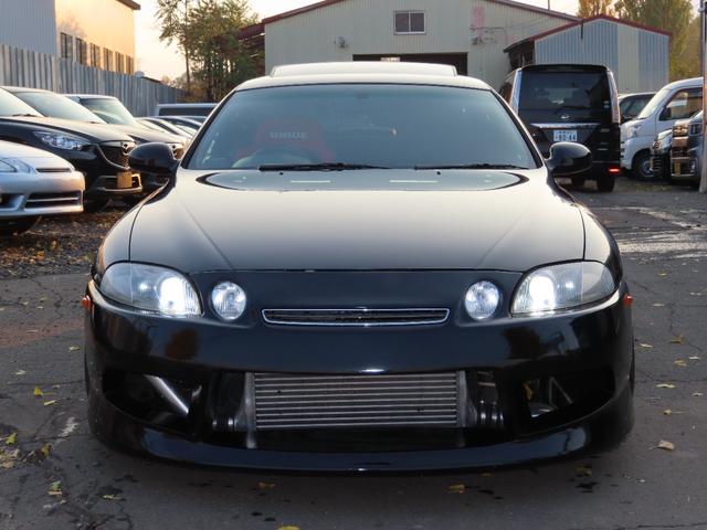 ソアラ 2.5GT-T サンルーフ ハイフロータービン センチュリー用キャリパー 2wayLSD GReddyブーコン 社外ナックル 車高調 前置I/C アルミホイール ABS エアコン パワーステアリング パワーウィンドウ(3枚目)