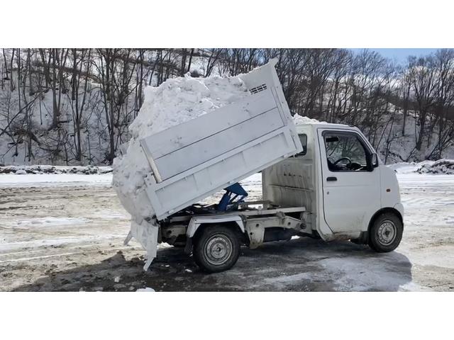 ダンプ 660 4WD 頑丈ダンプ 三方開 エアコン さし枠付 スタッドレス新品(33枚目)