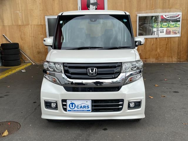 Ｎ－ＢＯＸカスタム Ｇ　ターボＳＳブラックスタイルパッケージ　４ＷＤ　ターボ　安心パッケージ　低速域衝突軽減ブレーキ／誤発進抑制機能　オートリトラミラー　両側電動スライドドア純正ナビＣＤ／ＤＶＤ／ＴＶ／Ｂｌｕｔｏｏｔｈ／Ｂカメラ／ＥＴＣ　シートヒーター（2枚目）