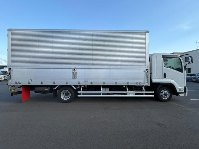 フォワード 日本フルハーフアルミウイング リアエアサス ラッシングレール2段 セイコラック2個 引き出しフック10個 門枠ステンレス エアサス ベッド付 ワイドロングボディ(8枚目)