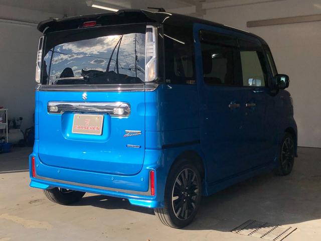 スペーシアカスタム 　夏冬タイヤ付き　純正８インチナビ　フルセグ　Ｂｌｕｅｔｏｏｔｈ　全方位カメラ　両側パワースライドドア　前席シートヒーター　純正エンジンスターター　デュアルセンサーブレーキサポート　車線逸脱　横滑り防止（6枚目）
