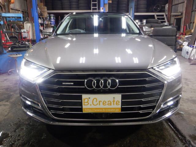 A8 55TFSIクワトロ 本州仕入 ナビ TV 360°カメラ B/T サンルーフ LEDヘッドライト BANG&OLUSEN 後席リモート 黒革 シートヒーター ヴァーチャルコックピット 電動トランク 全席電動シート(10枚目)