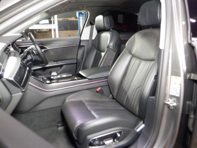 A8 55TFSIクワトロ 本州仕入 ナビ TV 360°カメラ B/T サンルーフ LEDヘッドライト BANG&OLUSEN 後席リモート 黒革 シートヒーター ヴァーチャルコックピット 電動トランク 全席電動シート(59枚目)