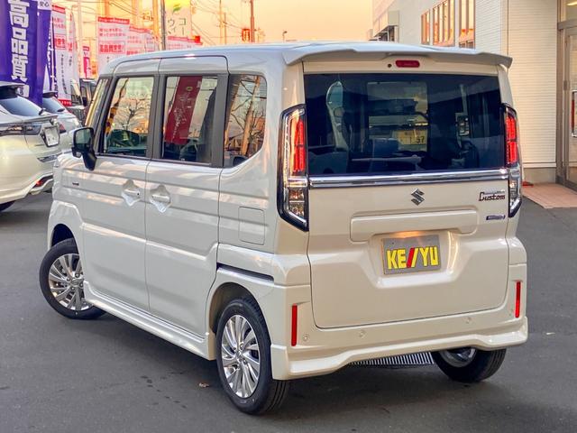 スペーシアカスタム ハイブリッドGS 4WD 届出済未使用車 追従レーダークルーズ 標識認知機能 レーンアシスト 誤発進抑制機能 コーナーセンサー シートヒーター USB充電 片側電動スライドドア LEDヘッドライト ハイビームアシスト(11枚目)