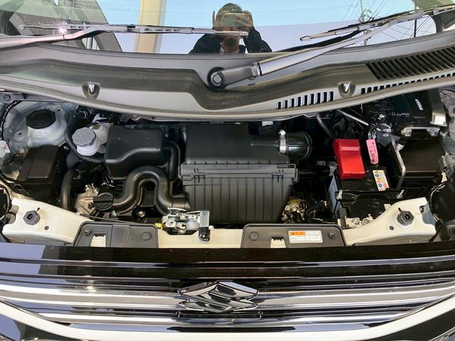 スペーシアカスタム ハイブリッドGS 4WD 届出済未使用車 追従レーダークルーズ 標識認知機能 レーンアシスト 誤発進抑制機能 コーナーセンサー シートヒーター USB充電 片側電動スライドドア LEDヘッドライト ハイビームアシスト(34枚目)