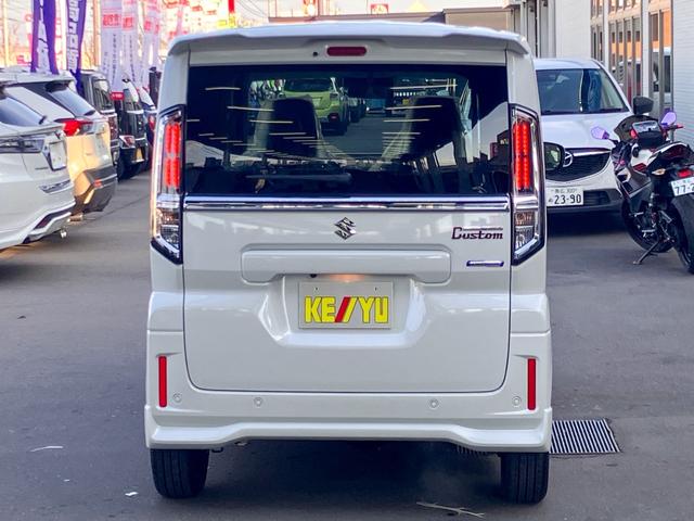 スペーシアカスタム ハイブリッドＸＳターボ　４ＷＤ　届出済未使用車　全方位モニター付９型ナビ　地デジＴＶ　スマホ連携　Ｂｌｕｅｔｏｏｔｈ　ＵＳＢ　追従レーダークルーズ　標識認知機能　レーンアシスト　誤発進抑制　コーナーセンサー　シートヒーター（10枚目）