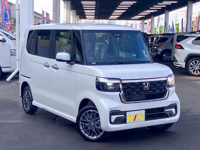 Ｎ－ＢＯＸカスタム ターボ　４ＷＤ　届出済未使用　ターボ　純正８型ナビ　地デジＴＶ　Ｂｌｕｅｔｏｏｔｈ　バックカメラ　両側電動スライドドア　追従クルーズコントロール　シートヒーター　ハーフ革シート　スマートキー　ホンダセンシング（7枚目）