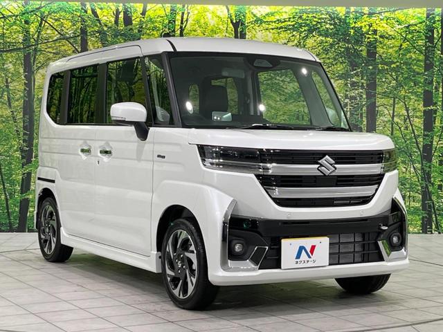 スペーシアカスタム ハイブリッドXS 届出済未使用車 両側電動ドア 衝突被害軽減システム レーダークルーズ ハーフレザーシート コーナーセンサー スマートキー LEDヘッド オートハイビーム 車線逸脱警報 オートライト(18枚目)