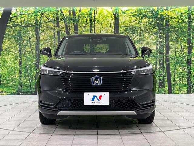 ヴェゼル e:HEV Z 4WD 純正ナビ バックカメラ 寒冷地仕様 衝突軽減 禁煙車 電動リアゲート ハーフレザーシート ドラレコ コーナーセンサー スマートキー LEDヘッド ビルトインETC 純正16インチアルミ(14枚目)