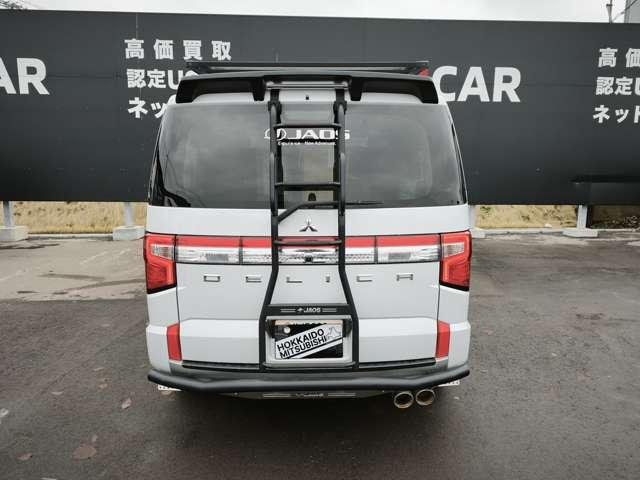 デリカＤ：５ Ｐ　ＪＡＯＳ製（ルーフラック・リヤラダー・ＬＥＤライト付グリル・サイドステップ・ルーフスポイラー・スキッドバー）　Ｄ：５専用１１型ナビ　ＥＴＣ　ドライブレコーダー　ＢＦグッドリッチオールテレーンタイヤ（21枚目）