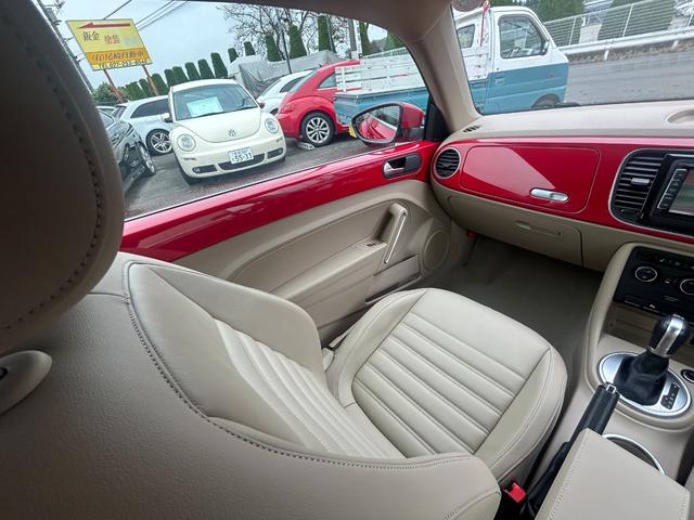 ザ・ビートル デザインレザーパッケージ　Ｇｏｏ鑑定車　保証付　ワンオーナー　禁煙車　ベージュ内装　ヒーター付皮シート　ナビ　ＴＶ　バックカメラ　Ｂｌｕｅｔｏｏｔｈ　ＥＴＣ　クリアランスソナー　ドラレコ前後　オートライト　クルコン（30枚目）