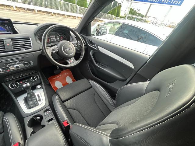 Q3 2.0TFSIクワトロ180PS Sラインパッケージ Goo鑑定車 保証付 ワンオーナー 禁煙車 クワトロSラインパッケージ ナビ TV バックカメラ Bluetooth ETC 前後ドラレコ パワーバックドア アドバンスキー ハーフレザーシート(13枚目)