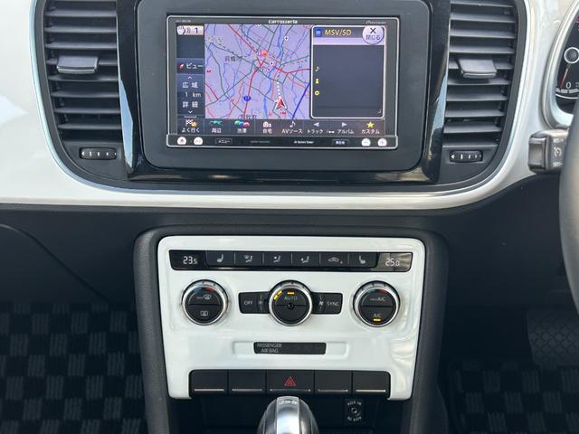 ザ・ビートル デザインレザーパッケージ Goo鑑定車 保証付 ヒーター付皮シート ナビ TV Bluetooth バックカメラ ETC キーレス2個 オートクルーズ RAYS19インチホイール ドラレコ前後 リアスポイラー(10枚目)
