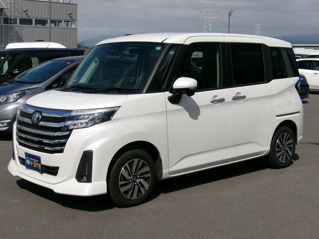 ルーミー カスタムＧ　雹災車　ナビ　バックカメラ　両席シートヒーター　アルミホイール　フォグランプ　ＬＥＤヘッドライト　スマートキー　トヨタセーフティセンス　アダクティブクルーズ　ビルトインＥＴＣ　両側電動スライドドア（2枚目）