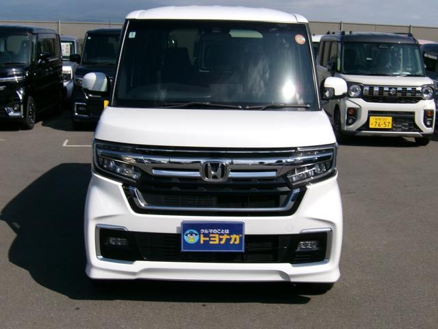 Ｎ－ＢＯＸカスタム Ｌ　雹災凹み　ワンオーナー　純正フルセグＳＤナビ　Ｂｌｕｅｔｏｏｔｈ　バックカメラ　ＬＥＤライト　パーキングソナー　ホンダセンシング　電子パーキング　前席セートヒーター　ビルトインＥＴＣ（2枚目）