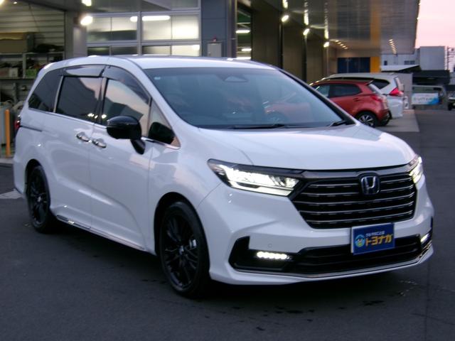 オデッセイハイブリッド e:HEVアブソルート・EXブラックエディション 11.4インチホンダkポネクトナビ フルセグ マルチビューカメラ ホンダセンシング 両側パワスライドドア パワーバックドア LEDオートライト パーキングソナー ヒーター付黒革パワーシート(4枚目)