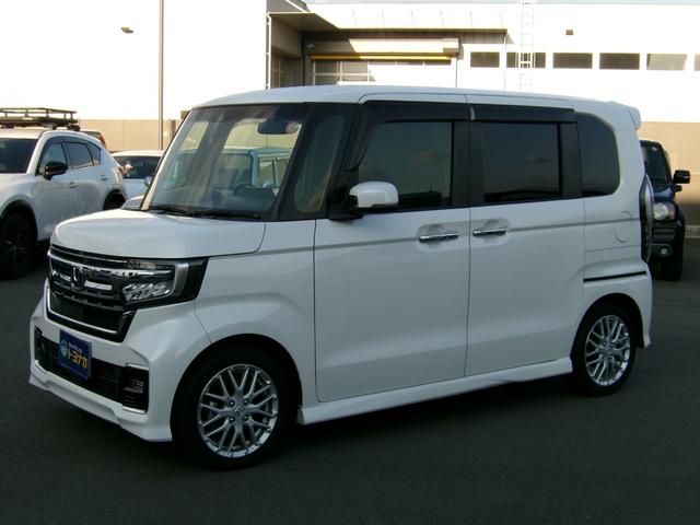 N-BOXカスタム Lターボ 雹害車 ワンオーナー 8インチプレミアムインターナビ フルセグTV バックカメラ 両側パワースライドドア ホンダセンシング LEDオートライト パーキングソナー シートヒーター付きコンビシート(2枚目)