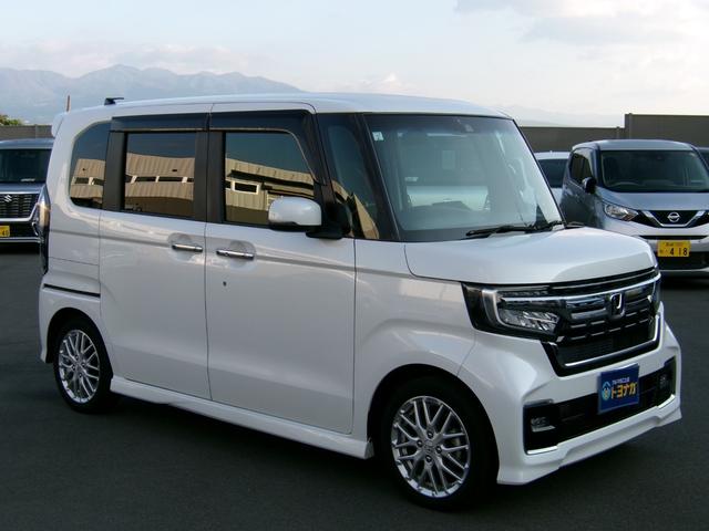 N-BOXカスタム Lターボ 雹害車 ワンオーナー 8インチプレミアムインターナビ フルセグTV バックカメラ 両側パワースライドドア ホンダセンシング LEDオートライト パーキングソナー シートヒーター付きコンビシート(6枚目)