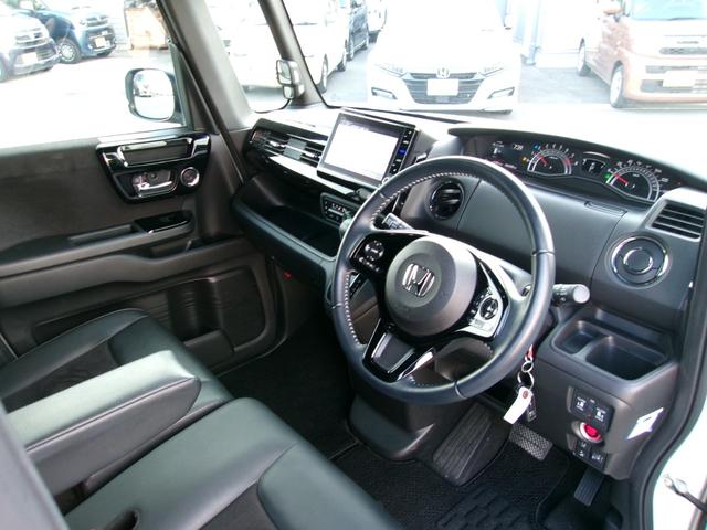 N-BOXカスタム Lターボ 雹害車 ワンオーナー 8インチプレミアムインターナビ フルセグTV バックカメラ 両側パワースライドドア ホンダセンシング LEDオートライト パーキングソナー シートヒーター付きコンビシート(12枚目)