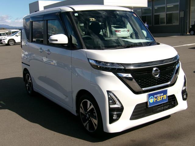 ルークス ハイウェイスター Gターボ 雹災車 9インチナビ TV アラウンドビューモニター Bluetooth 前後ドラレコ エマージェンシーブレーキ LEDヘッドライト フォグランプ ETC 両側電動スライドドア(3枚目)