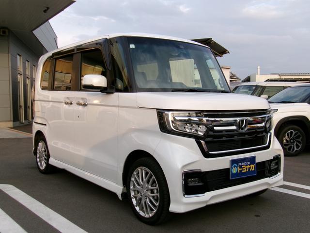 Ｎ－ＢＯＸカスタム Ｌターボ　８インチインターナビ　バックカメラ　ナビ連動ドラレコ前後　ＡＣＣ　ホンダセンシング　ＬＥＤオートライト　Ｄ・Ｎ席シートヒーター　ホンダセンシング　両側電動ドア　ワンオーナー（4枚目）