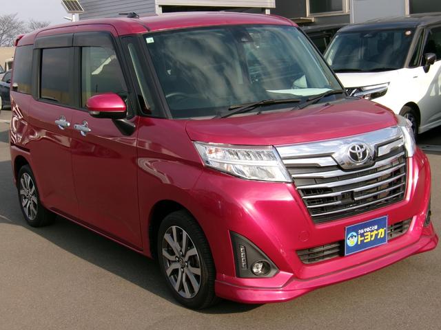 ルーミー カスタムG-T 雹災車 9インチナビ TV DVD再生 バックカメラ Bluetooth接続 前後ドラレコ スマートキー 両席シートヒーター スマートアシスト ETC 両側電動スライドドア(3枚目)