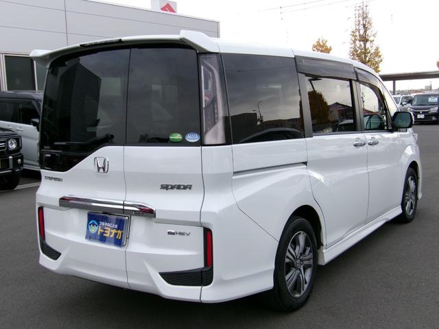 ステップワゴンスパーダ e:HEVスパーダ G・EX ホンダセンシング 雹災車 10インチナビ TV DVD再生 バックカメラ スマートキー LEDヘッドライト ハーフレザーシート 両席シートヒーター 後席モニター CMBS ETC 両側電動スライドドア(6枚目)