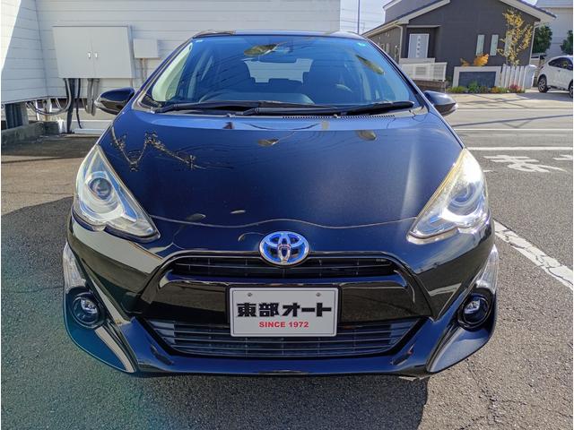 アクア Sスタイルブラック 雹害車 純正SDナビ バックカメラ ワンセグTV CD ビルドインETC シートヒーター LEDヘッドライト LEDフォグ モデリスタアルミホイール 社外シフトノブ プッシュスタート スマートキー(2枚目)