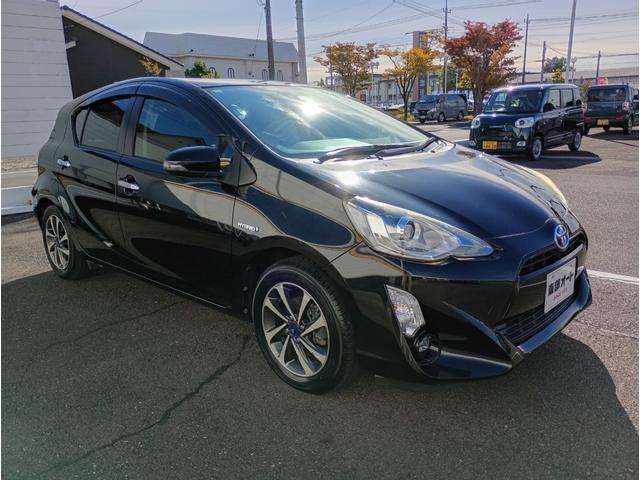 アクア Sスタイルブラック 雹害車 純正SDナビ バックカメラ ワンセグTV CD ビルドインETC シートヒーター LEDヘッドライト LEDフォグ モデリスタアルミホイール 社外シフトノブ プッシュスタート スマートキー(40枚目)