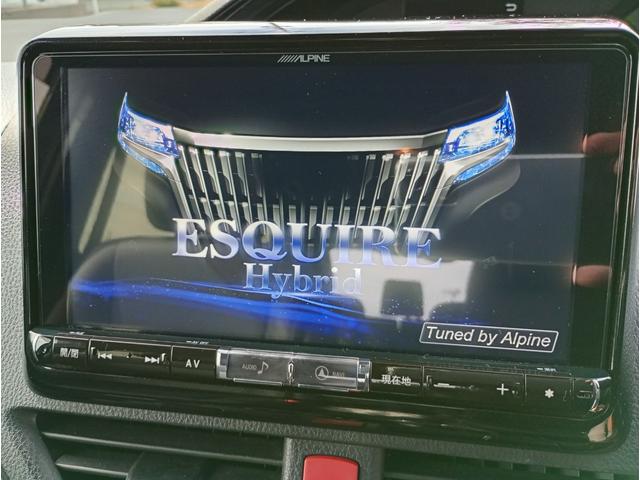 エスクァイア ハイブリッドＧｉ　トヨタセーフティセンス　ＬＥＤヘッドライト　後席両側オートスライドドア　前席シートヒーター　純正ナビゲーション　アルパイン製リアフィリップダウンモニター　ドライブレコーダー　ＥＴＣ　プッシュスタート（3枚目）