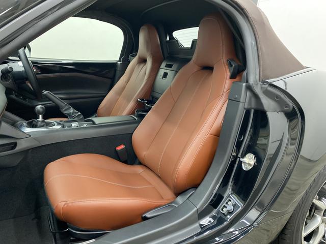 ロードスター ブラウン・トップ 純正MT 禁煙車 HKSリーガマックススポーツマフラー シート(材質・ナッパレザー/カラー・テラコッタ) ガラス製リアウインドー付ソフトトップ(クロス/インシュレーター付)ソフトトップカラー・ブラウン(8枚目)