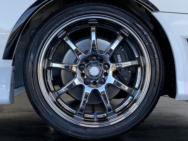 スカイライン 25GT-V 純正MT R34純正アルミボンネット アルティアFバンパー・Sスカート イーストベアーRバンパー・フェンダーモール バッドムーンレーシングマフラー TEIN車高調 WORKホイール フジツボエキマニ(19枚目)