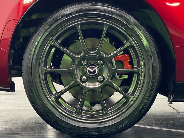 ロードスター ＲＳ　純正ＭＴ　ワンオーナー　禁煙車　フロントブレーキ／Ｂｒｅｍｂｏ社製対向４ピストンキャリパー　ＲＡＹＳ社製鍛造アルミホイール　純正ＯＰアンダースカート（フロント・サイド・リア）　純正ＯＰリアスポイラー（21枚目）