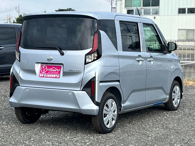ムーヴ Ｌ　届出済未使用車／ＬＥＤヘッドライト／両側スライドドア／キーレス／衝突被害軽減ブレーキ／コーナーセンサー／バックカメラ／オートライト／アイドリングストップ／電動格納ミラー／オートハイビーム／車線逸脱警報（2枚目）