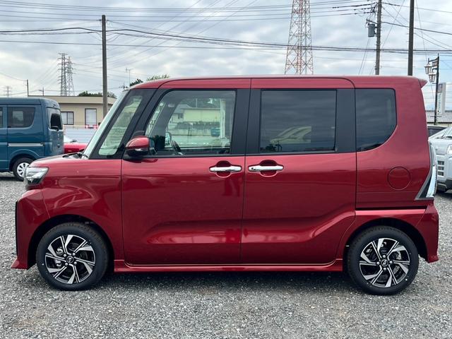 タント カスタムＸ　届出済未使用車／ＬＥＤヘッドライト／両側パワースライドドア／バックカメラ／衝突被害軽減ブレーキ／コーナーセンサー／オートエアコン／シートヒーター／電動パーキングブレーキ／オートホールドブレーキ／（50枚目）