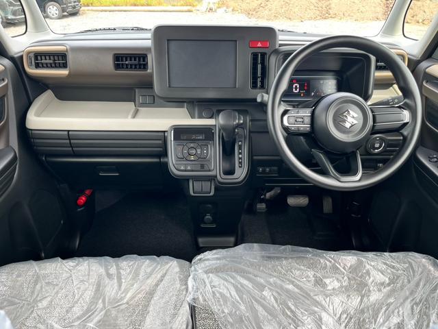 スペーシア ハイブリッドＧ　届出済未使用車／スズキセーフティサポート／ＬＥＤヘッドライト／オートライト／スマートキー／プッシュスタート／オートエアコン／アイドリングストップ／衝突被害軽減ブレーキ／コーナーセンサー／ステリモ付き／（5枚目）
