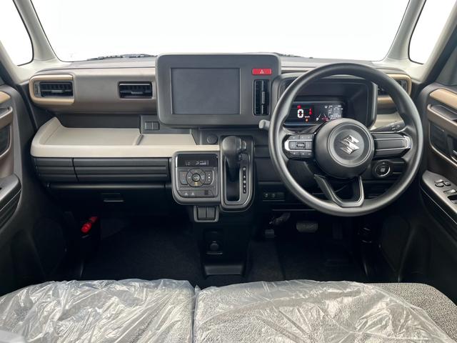 スペーシア ハイブリッドＧ　届出済未使用車／スズキセーフティサポート／ＬＥＤヘッドライト／オートライト／スマートキー／プッシュスタート／オートエアコン／アイドリングストップ／衝突被害軽減ブレーキ／コーナーセンサー／ステリモ付き／（3枚目）