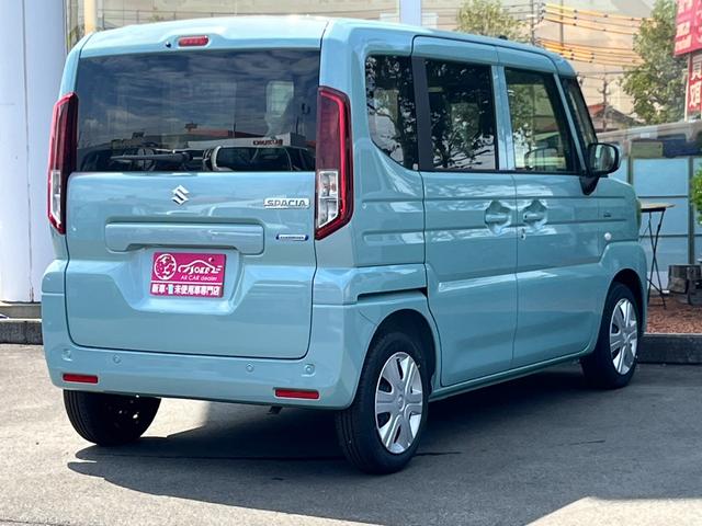 スペーシア ハイブリッドG 届出済未使用車/スズキセーフティサポート/LEDヘッドライト/オートライト/スマートキー/プッシュスタート/オートエアコン/アイドリングストップ/衝突被害軽減ブレーキ/コーナーセンサー/ステリモ付き/(2枚目)