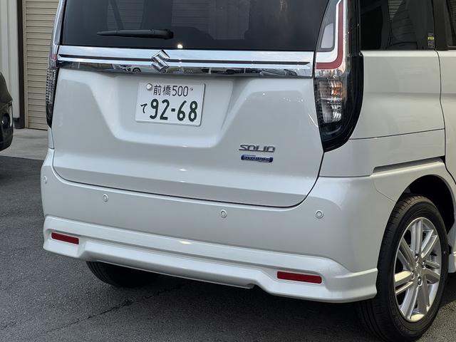 ソリオ ハイブリッドＭＸ　登録済み未使用車／ＥＴＣ２．０／電動スライドドア／衝突被害軽減ブレーキ／レーダークルーズコントロール／前席シートヒーター／後席ロールサンシェード／格納式テーブル／純正１５インチアルミホイール／ＡＨＢ（28枚目）