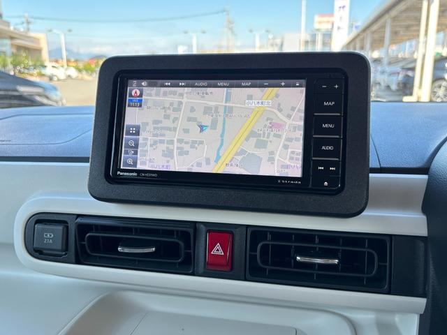 ムーヴキャンバス ストライプスＧ　雹害車につき現車確認した方のみ販売可　７インチナビ　ＤＶＤ再生　Ｂｌｕｅｔｏｏｔｈオーディオバックカメラ　フルセグ　両側電動スライド　スマアシ　コーナーセンサー　ホッとカップホルダー　シートヒーター（3枚目）