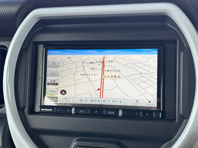 ハスラー ハイブリッドG ワンオーナー パイオニアメモリーナビ バックカメラ CD&DVD再生 Bluetoothオーディオ フルセグ ETC シートヒーター リアコーナーセンサー ドラレコ前後 スズキセーフティ(3枚目)