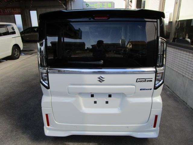 スペーシアカスタム ハイブリッドＸＳターボ　９インチ全方位モニター付ナビ／全車速追従機能付アダプティブクルーズ／ステアリングヒーター／両側パワースライドドア／衝突軽減ブレーキ　メーカー保証継承渡し　届出済未使用車（7枚目）