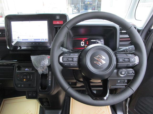 スペーシアカスタム ハイブリッドXSターボ 9インチ全方位モニター付ナビ/全車速追従機能付アダプティブクルーズ/ステアリングヒーター/両側パワースライドドア/衝突軽減ブレーキ メーカー保証継承渡し 届出済未使用車(13枚目)