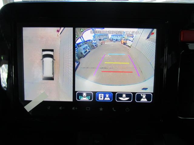 スペーシアギア ハイブリッドＸＺ　ターボ　４ＷＤ　９インチ全方位モニター付ナビ／全車速追従機能付アダプティブクルーズ／ステアリングヒーター／両側パワースライドドア／衝突軽減ブレーキ　２トーン色　メーカー保証継承渡し　届出済未使用車（12枚目）