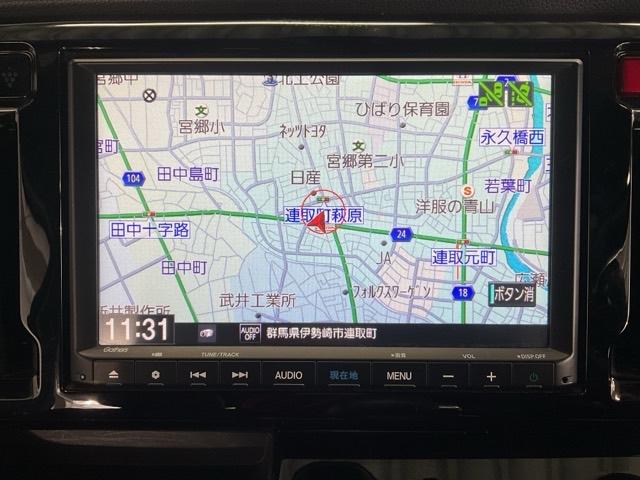 ホンダ純正メモリーナビ付きなので、迷わず目的地まで安心。