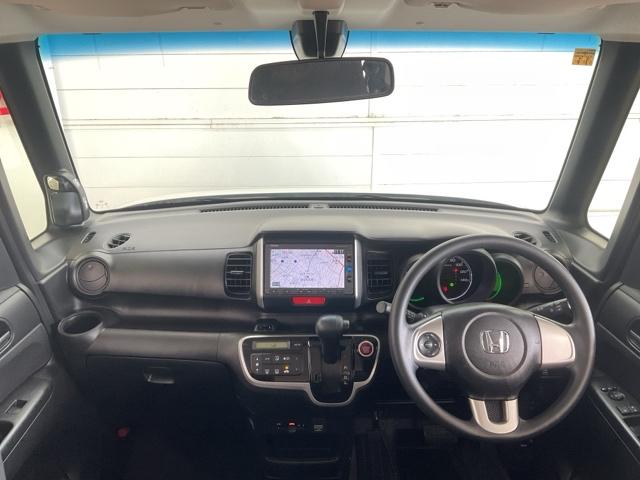 Ｎ－ＢＯＸ Ｇ・Ｌパッケージ　ワンオーナー　片側電動スライドドア　Ｉ－ＳＴＯＰ　メンテナンスノート　禁煙　１オ－ナ－　両側スライドドア　カラーバックモニター　全席ＰＷ　イモビライザー　ナビテレビ　サイドエアバック　地ＴＶ　ＡＡＣ（13枚目）