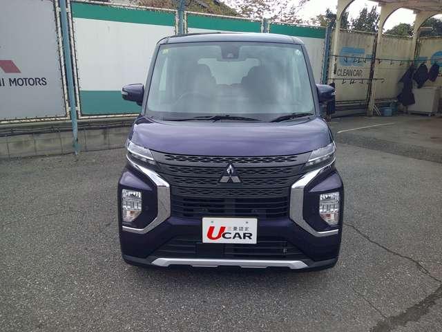 ｅＫクロススペース Ｇ　衝突被害軽減ブレーキ　アラウンドカメラ禁煙車　ＬＥＤヘッド　シートヒーター　スマートキー　車線逸脱警報　オートハイビーム　革巻きステアリング　純正１５インチアルミ（4枚目）