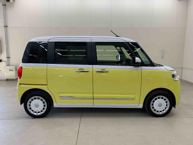 ムーヴキャンバス ストライプスＧ　２ＷＤ　両側電動スライドドア・ＬＥＤヘッドライト・オートライト・オートマチックハイビーム・プッシュスタートボタン・アイドリングストップ・シートヒーター・電動パーキングブレーキ・スマートアシスト（7枚目）