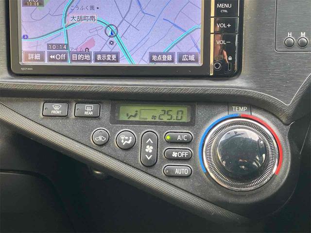 アクア S ドライブレコーダー ETC バックカメラ ナビ TV オートライト スマートキー 電動格納ミラー CVT 衝突安全ボディ ABS ESC CD ミュージックプレイヤー接続可 Bluetooth(9枚目)